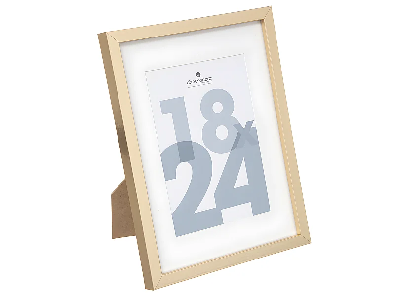 Cadre Photo en Bois Doré pour Photo 18 x 24 cm