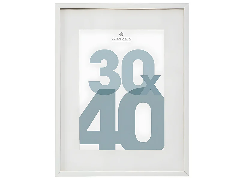 Cadre photo en Bois Blanc pour Photo 30 x 40 cm