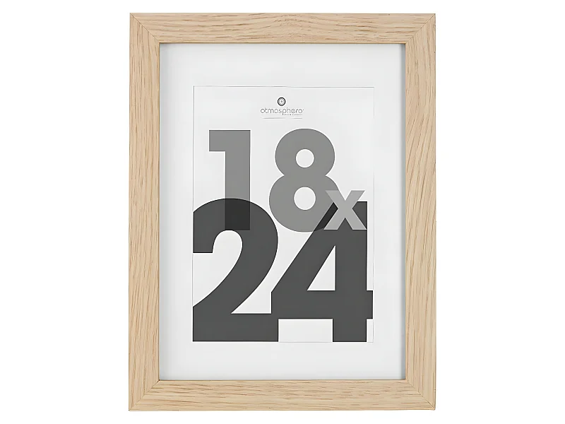 Cadre photo en Bois Naturel pour Photo 18 x 24 cm