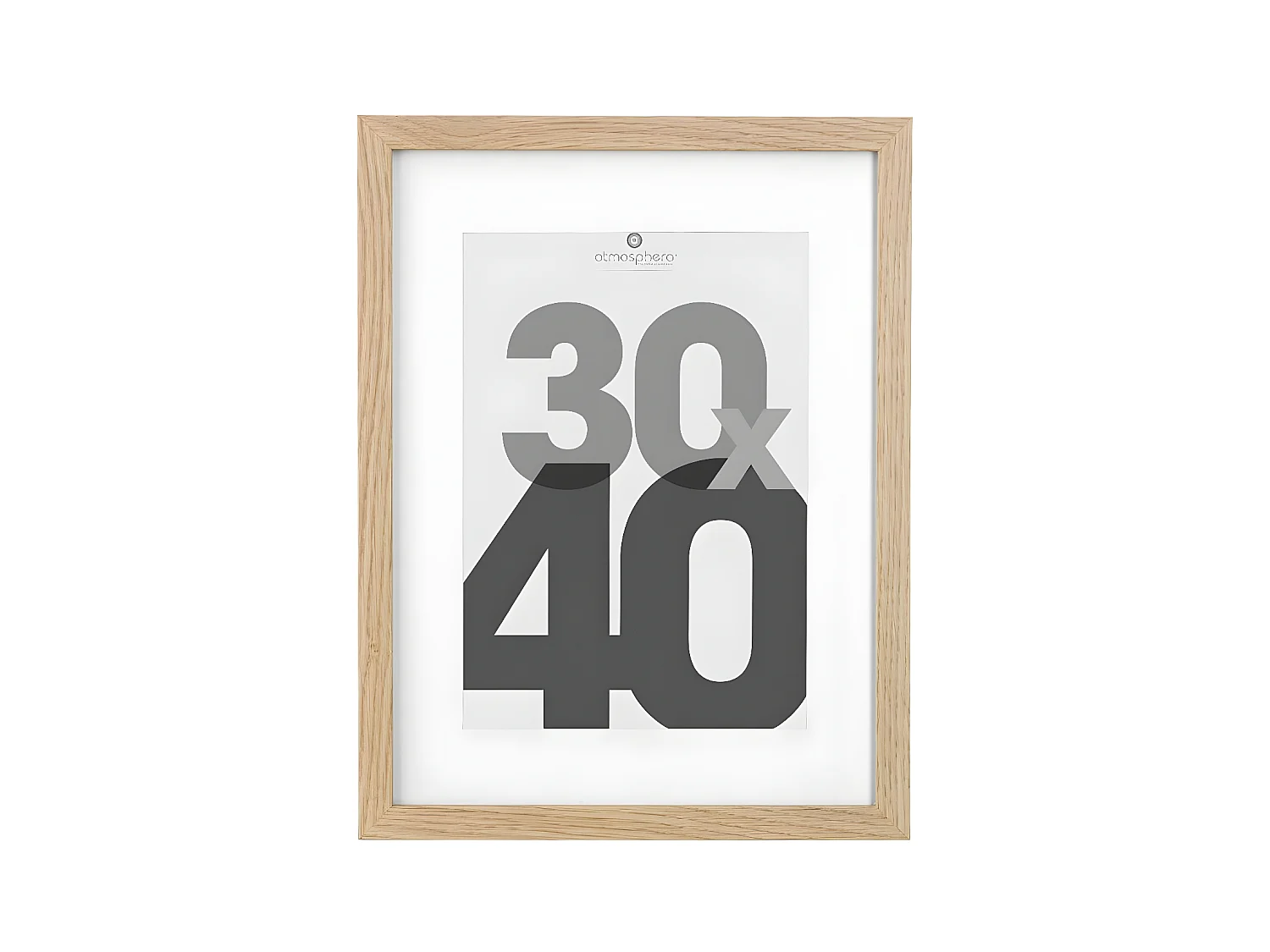 Cadre photo en Bois Naturel pour Photo 30 x 40 cm