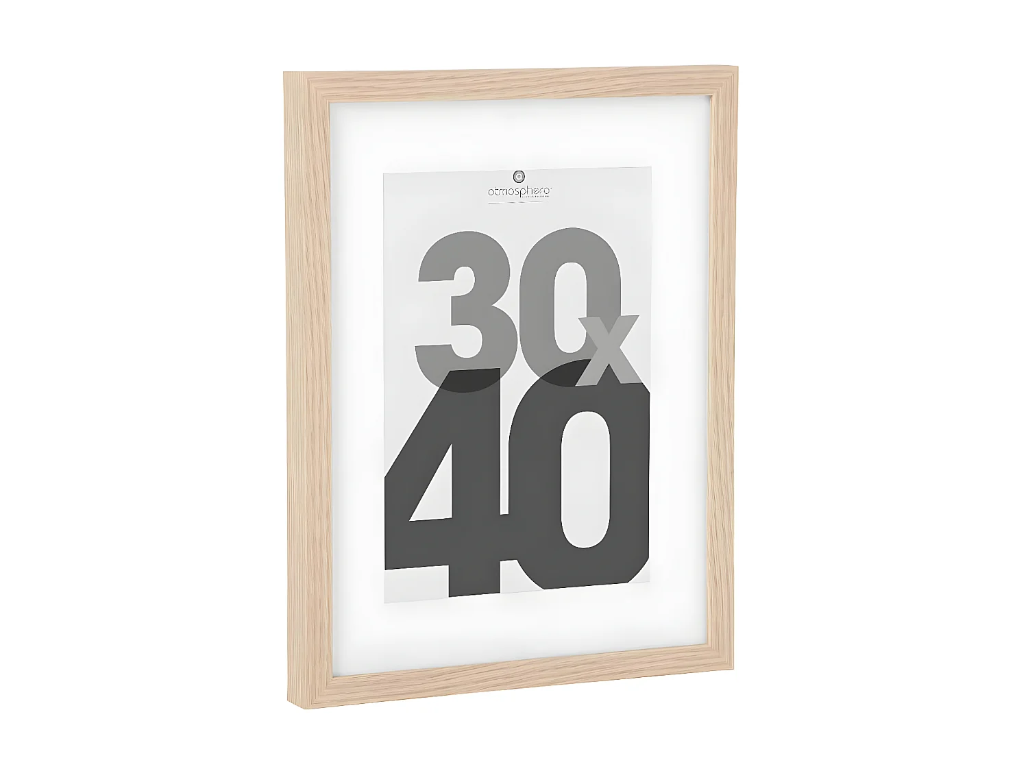 Cadre photo en Bois Naturel pour Photo 30 x 40 cm