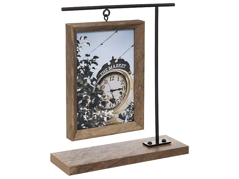 Cadre photo à poser en Bois et Métal pour photo 10 x 15 cm