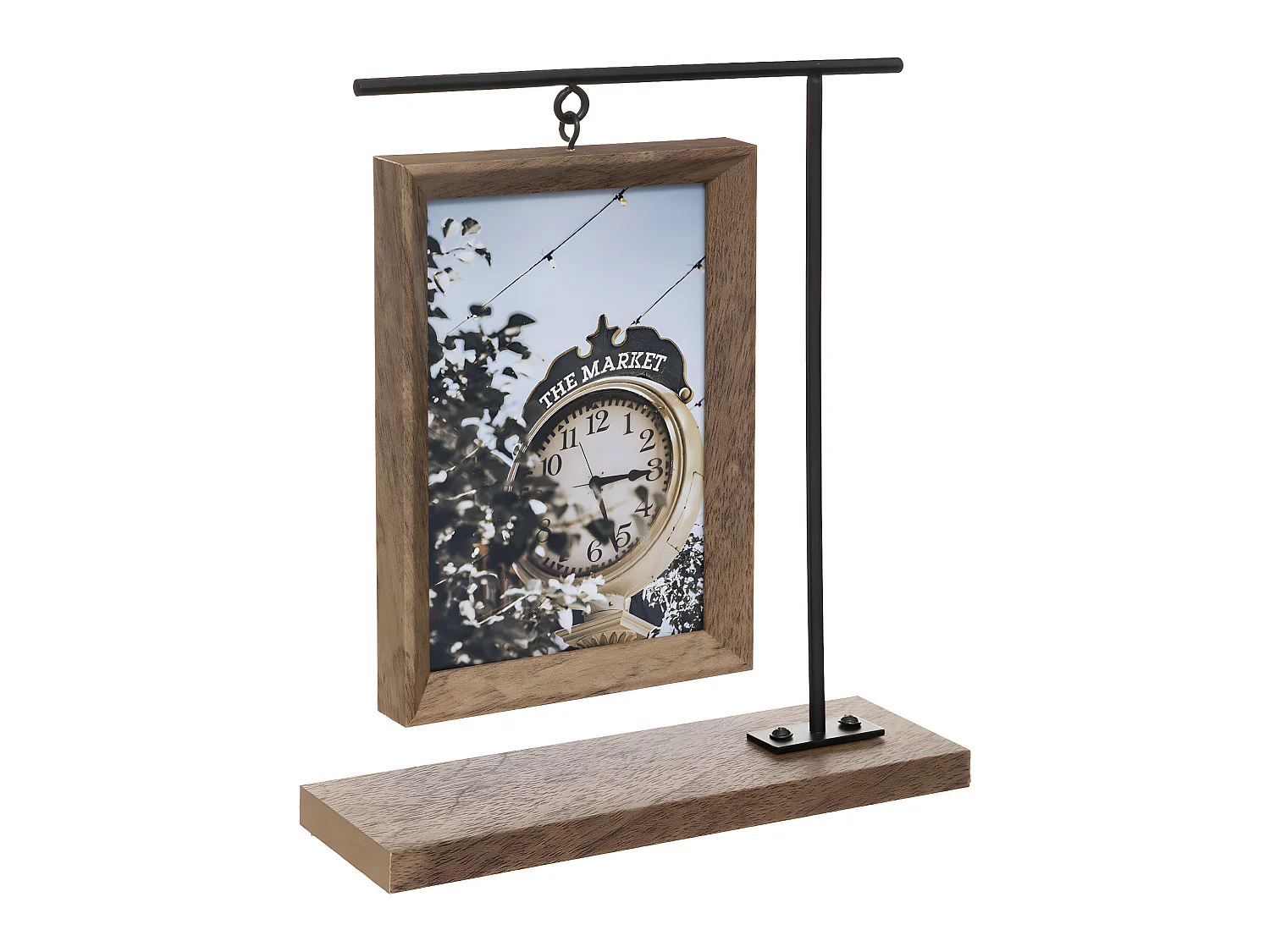 Cadre photo à poser en Bois et Métal pour photo 10 x 15 cm