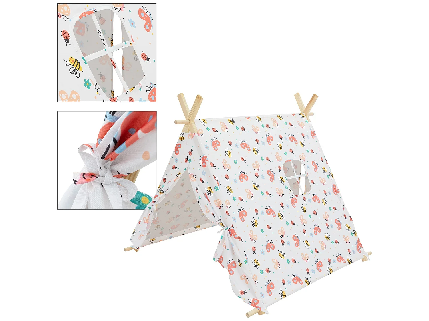 Tente de tipi avec fenêtre intérieur/exterieur jeu classique pour enfants ECD Germany