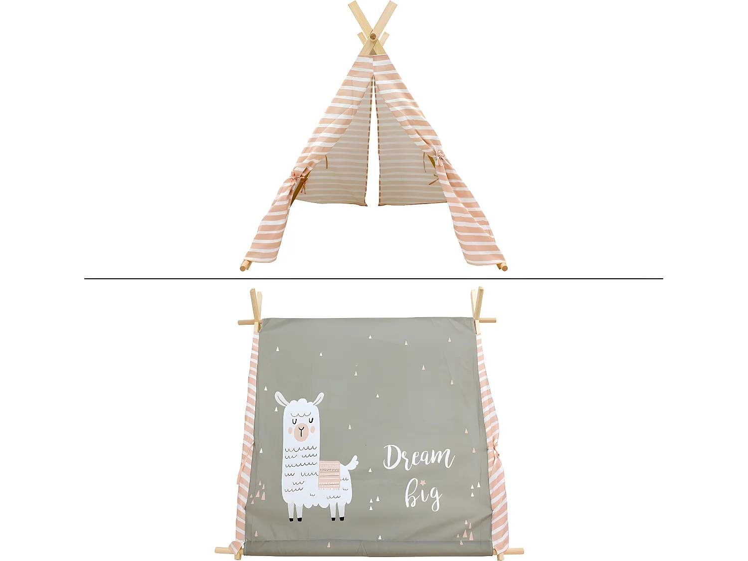 Tente de jeux pour enfants, motif lama turquoise ECD Germany