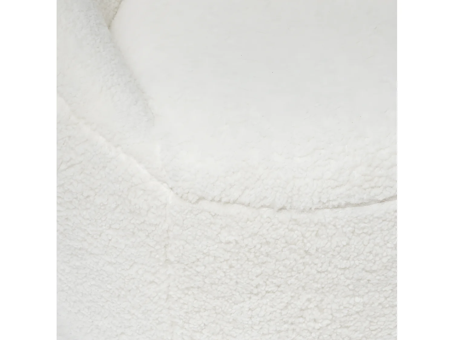 Fauteuil tissu Blanc à bouclettes H 70 cm