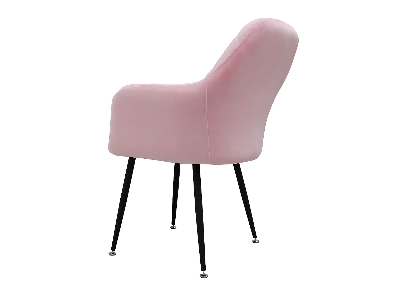 Set di 4 sedie da pranzo in velluto dal design retrò grigio ECD Germany