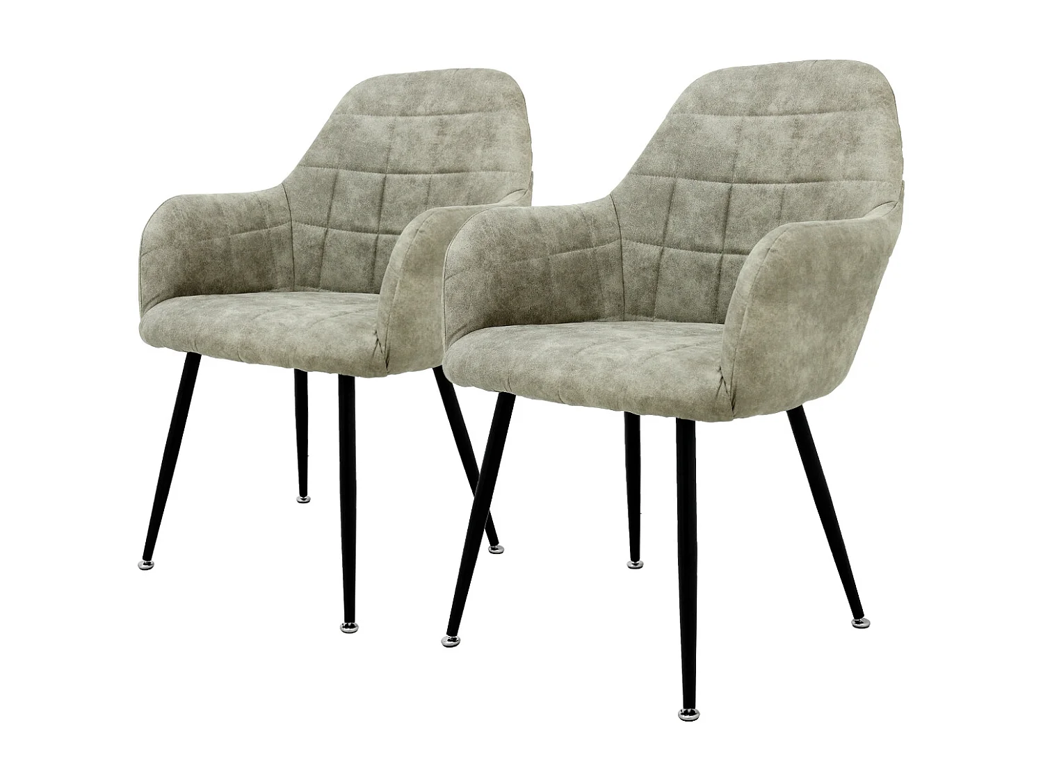 Set di 4 sedie da sala da pranzo poltrona in pelle bordeaux oliva ECD Germany