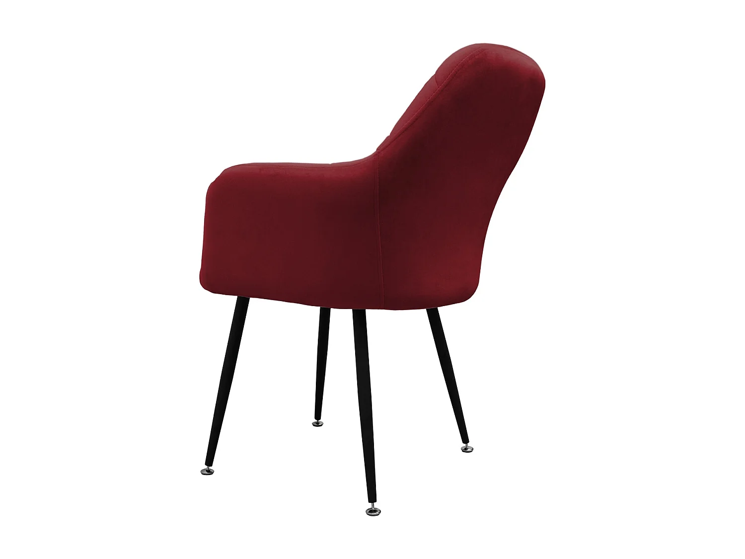 Set di 4 sedie da sala da pranzo poltrona in pelle bordeaux oliva ECD Germany