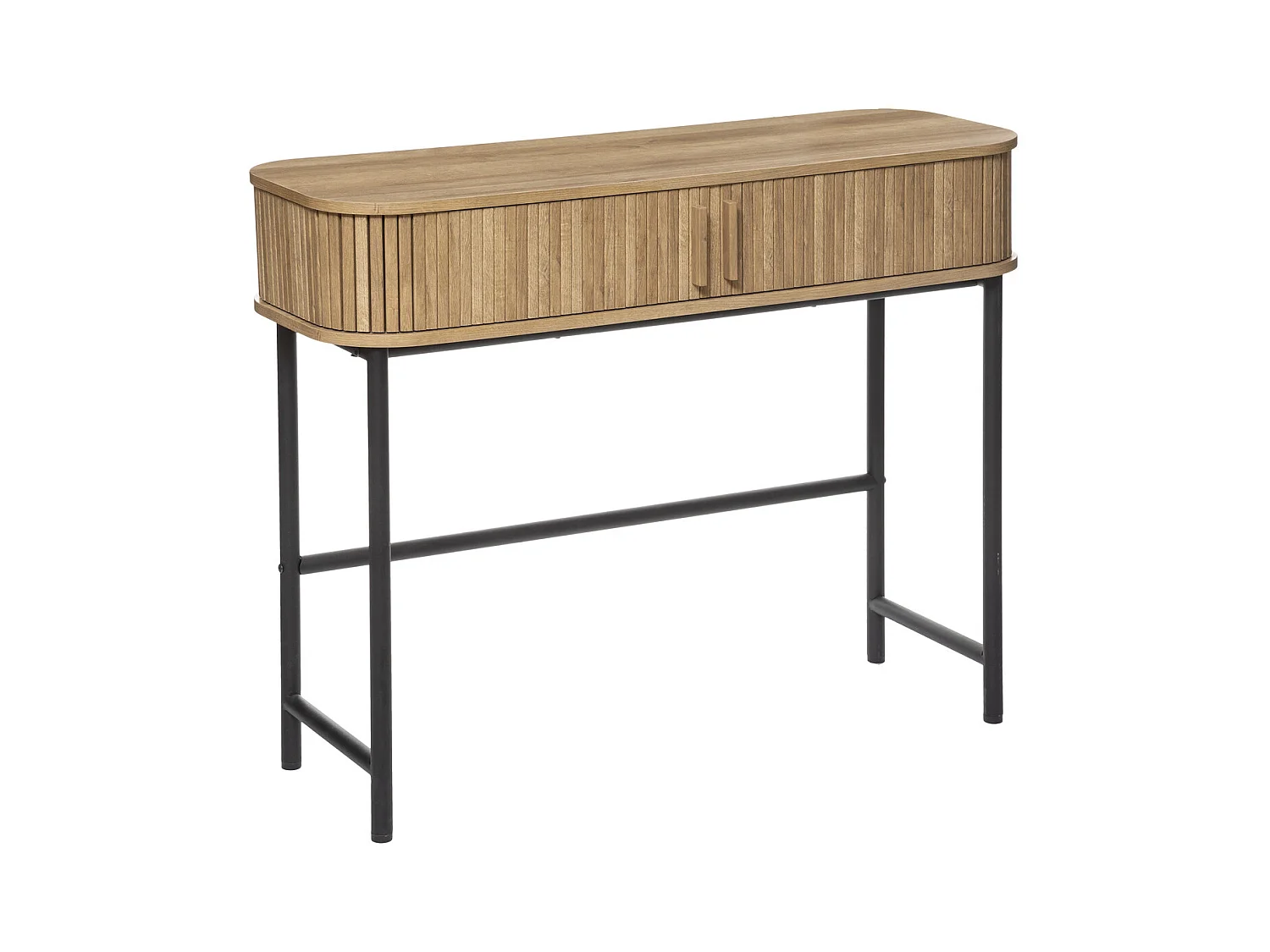 Meuble Console 2 portes en Bois et pieds en Acier L 100 cm