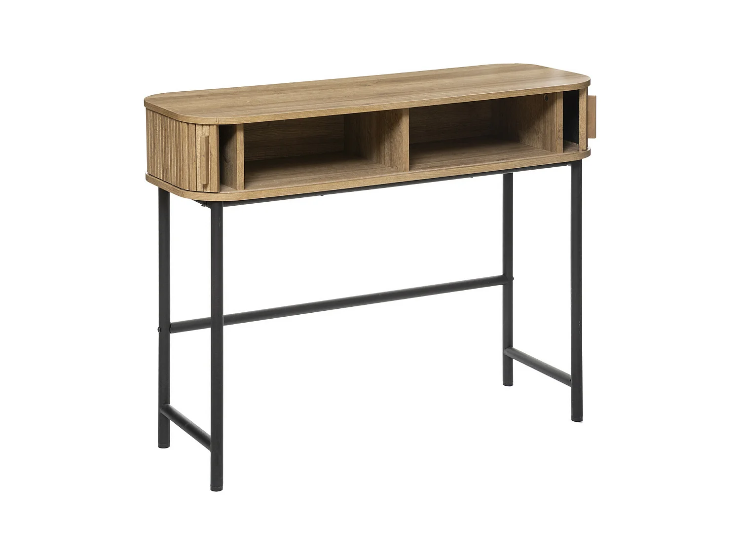 Meuble Console 2 portes en Bois et pieds en Acier L 100 cm