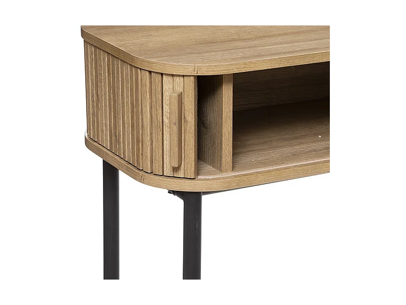 Meuble Console 2 portes en Bois et pieds en Acier L 100 cm