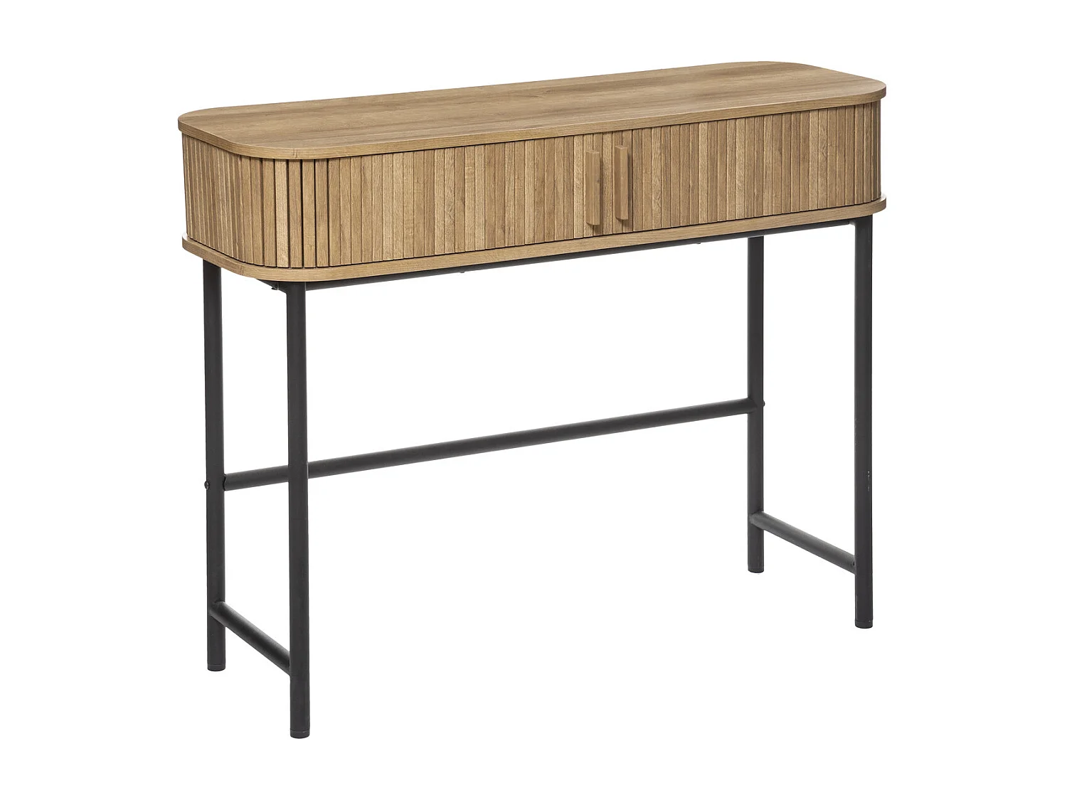 Meuble Console 2 portes en Bois et pieds en Acier L 100 cm