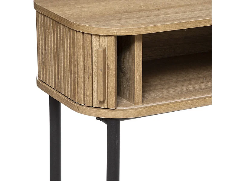 Meuble Console 2 portes en Bois et pieds en Acier L 100 cm