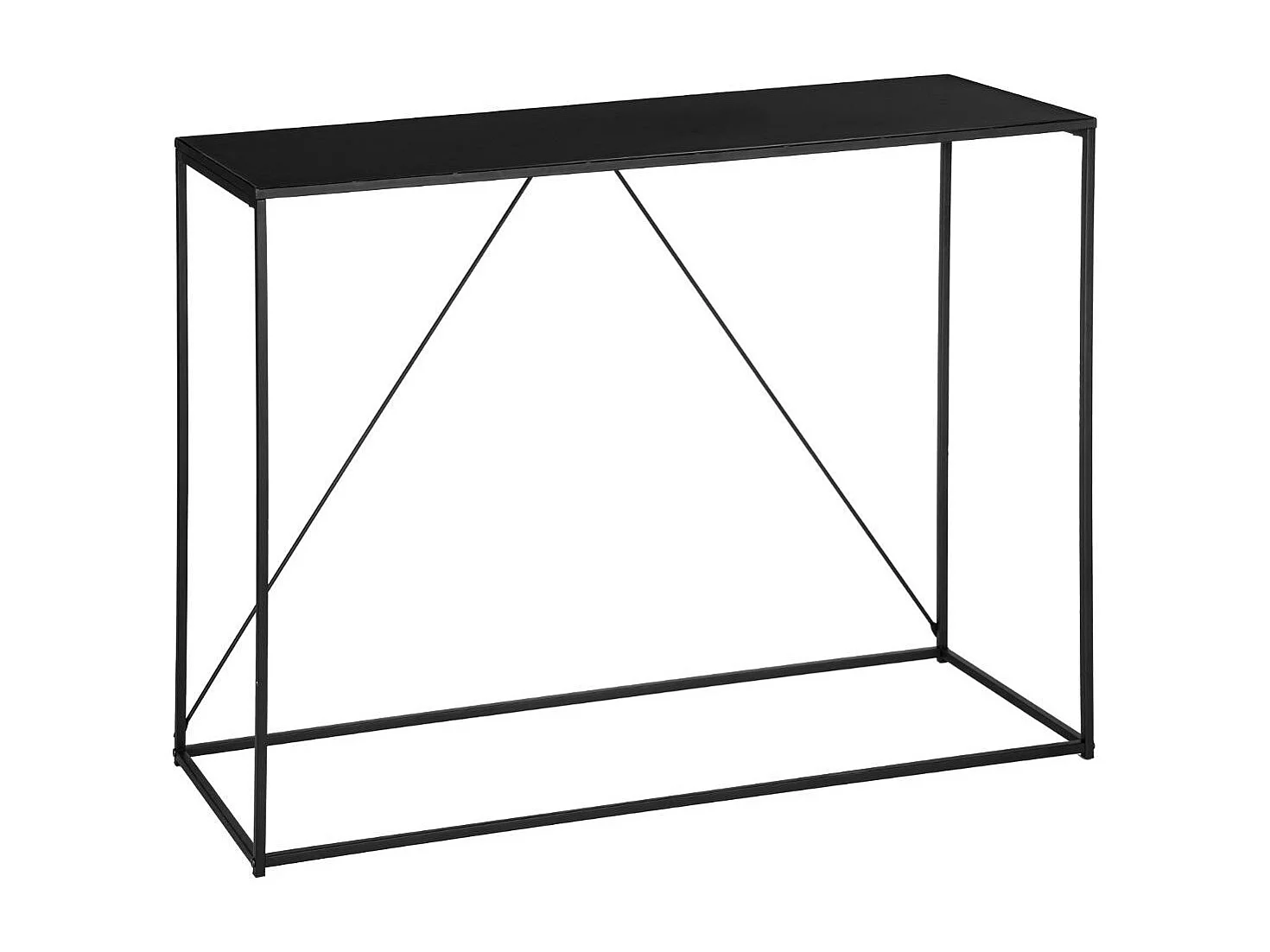 Meuble Console en Métal Noir L120 x H 85 cm