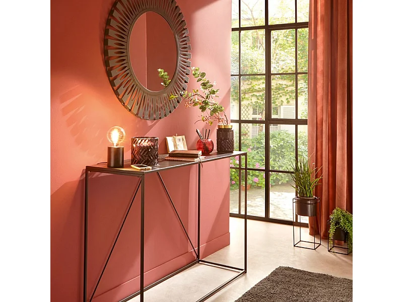 Meuble Console en Métal Noir L120 x H 85 cm