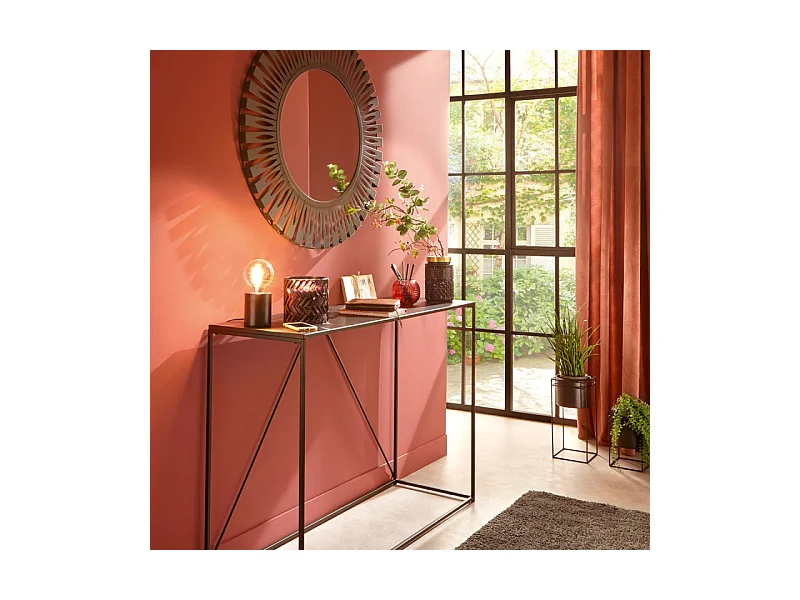 Meuble Console en Métal Noir L 120 x H 85 cm