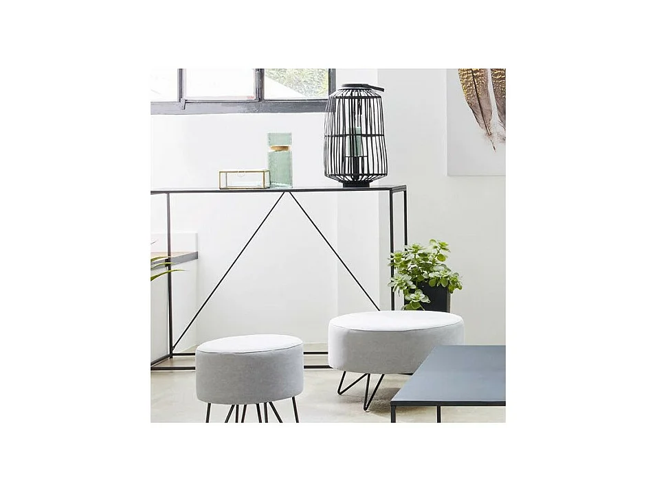 Meuble Console en Métal Noir L 120 x H 85 cm