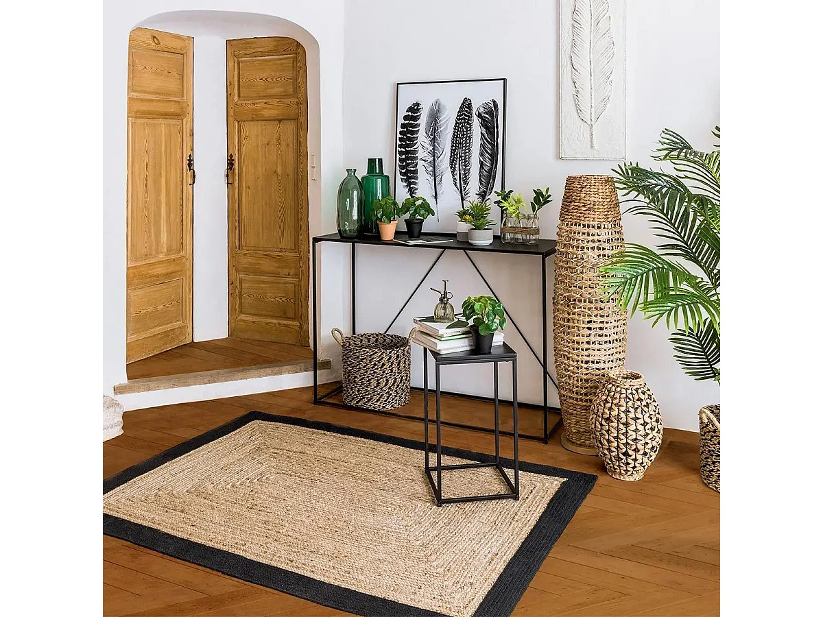 Meuble Console en Métal Noir L 120 x H 85 cm