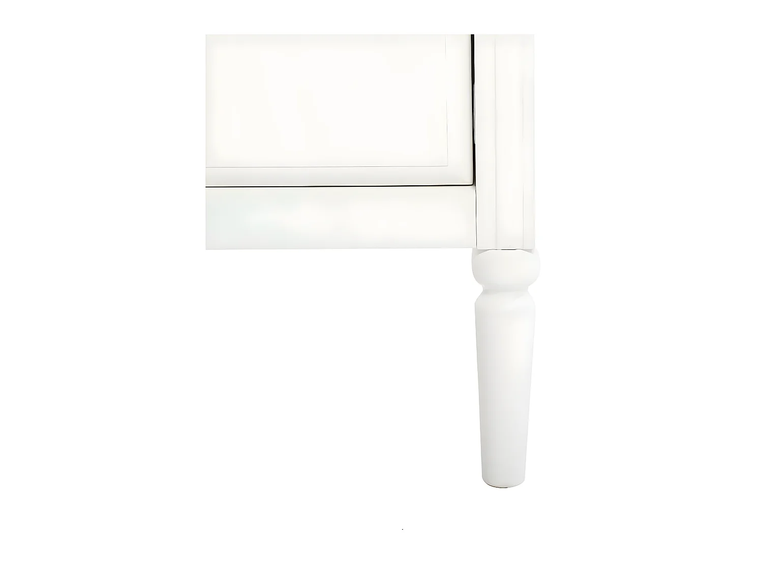 Meuble Console 2 Tiroirs en Bois Blanc et Naturel H 85 cm