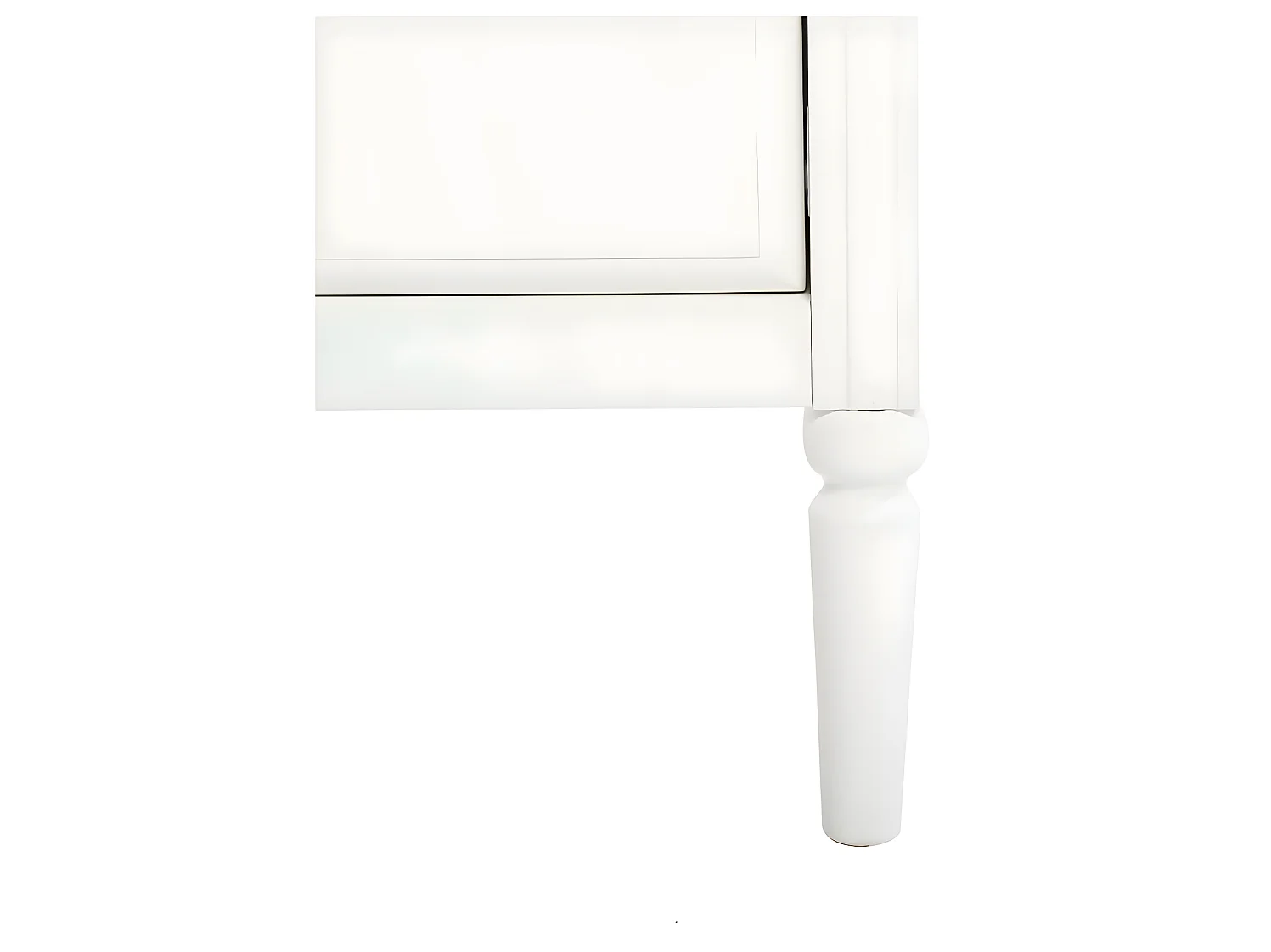 Meuble Console 2 Tiroirs en Bois Blanc et Naturel H 85 cm