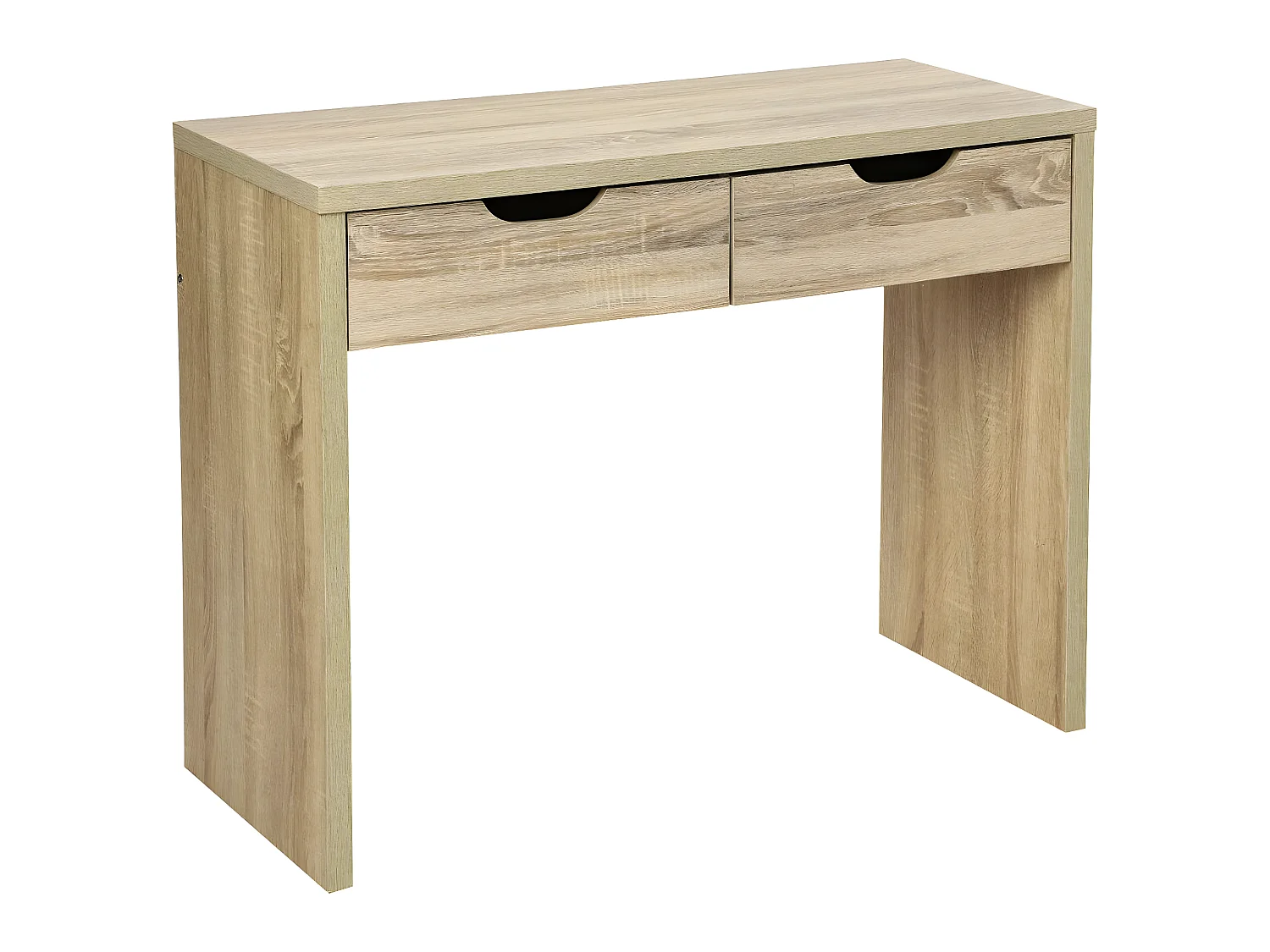 Meuble Console 2 Tiroirs en Bois H 80 cm