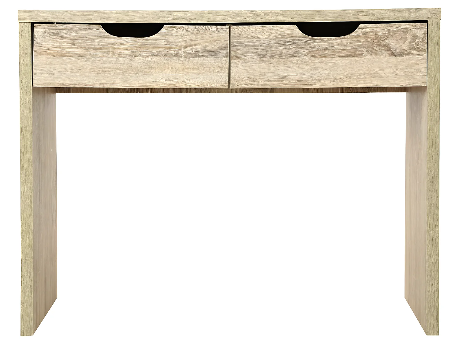 Meuble Console 2 Tiroirs en Bois H 80 cm