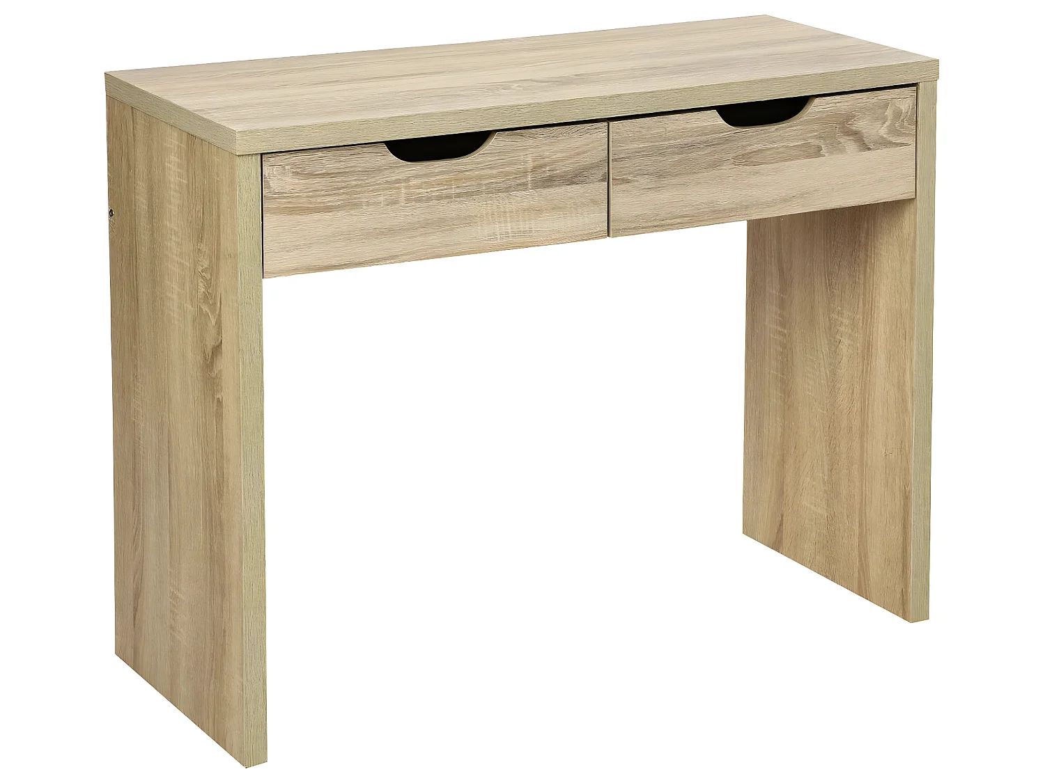 Meuble Console 2 Tiroirs en Bois H 80 cm