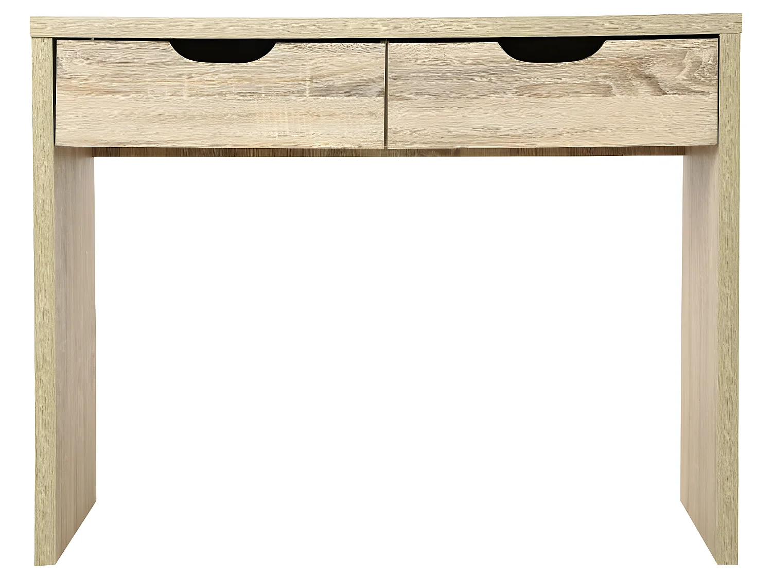 Meuble Console 2 Tiroirs en Bois H 80 cm