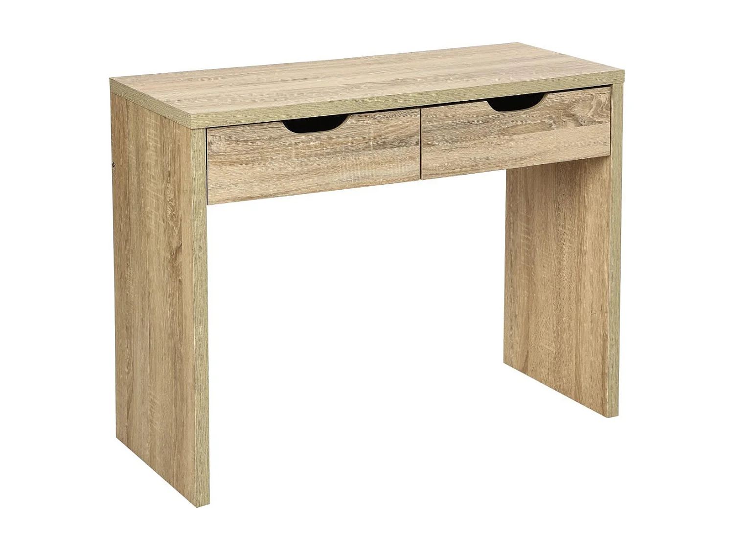 Meuble Console 2 Tiroirs en Bois H 80 cm
