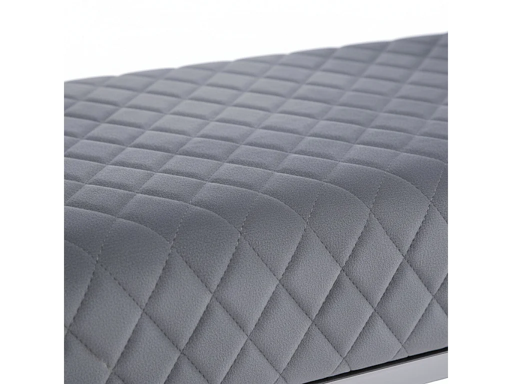 Banquette LOUNGE XXL Chrome en velours Gris