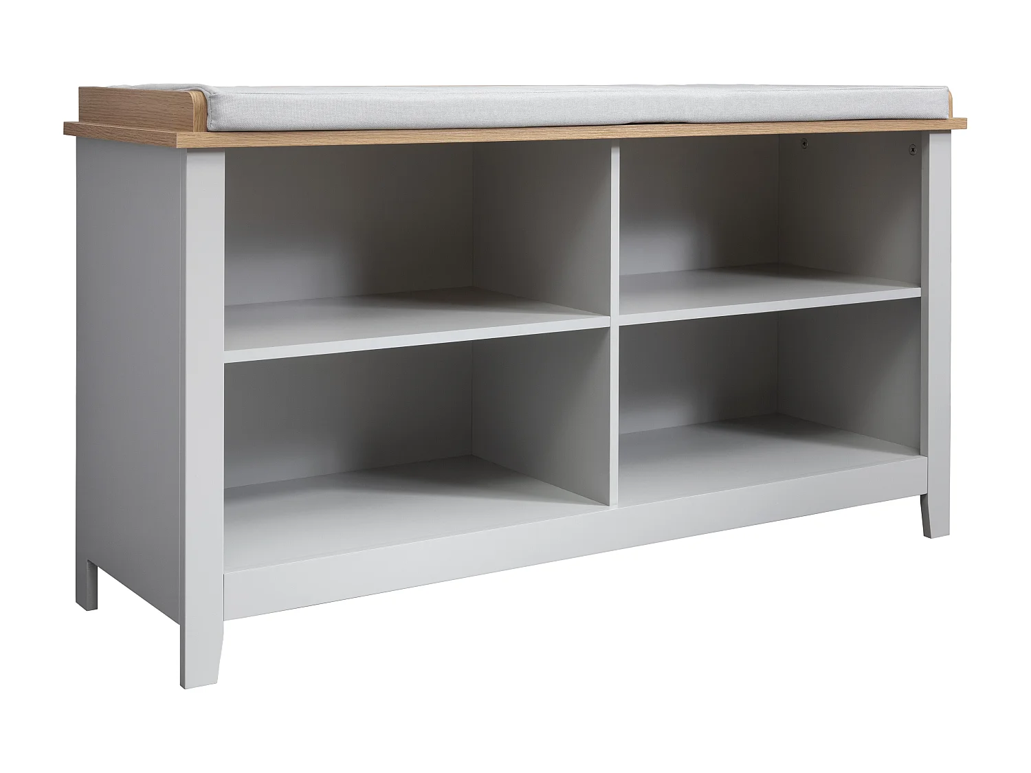 Noa & Nani Halmstad Storage Bench in Grey and Natural Pine