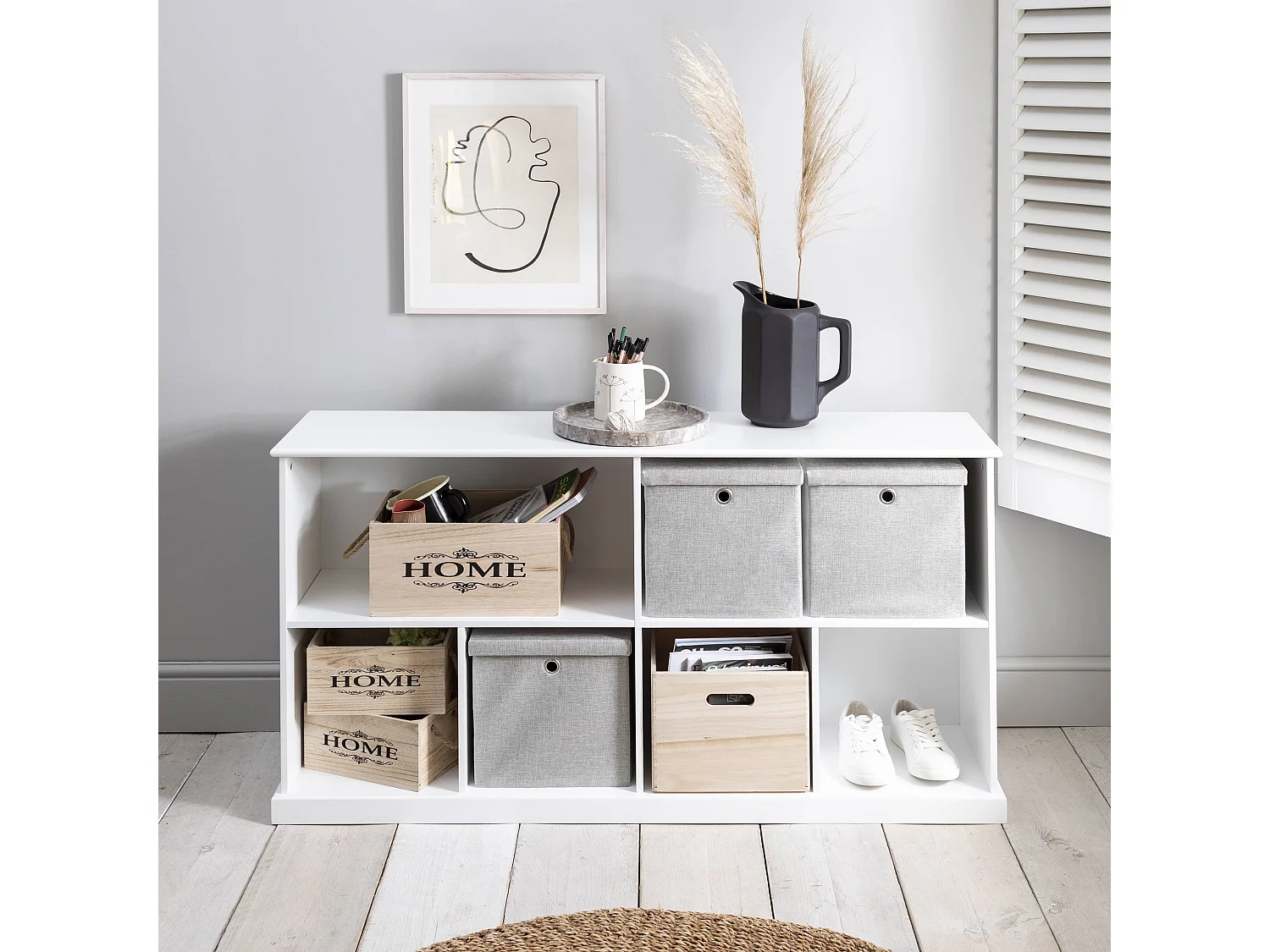 Noa & Nani Halmstad Cube Storage Sideboard in White