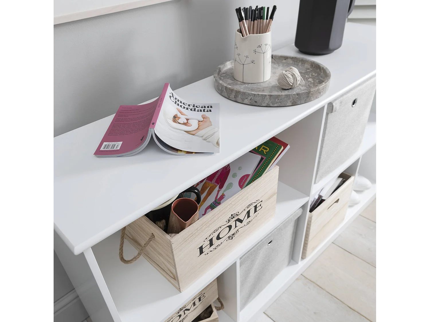 Noa & Nani Halmstad Cube Storage Sideboard in White