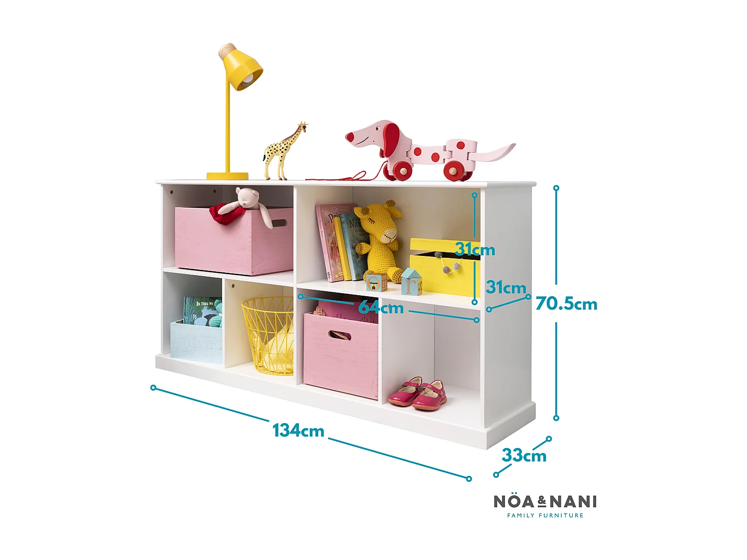 Noa & Nani Halmstad Toy Cube Storage Unit in White