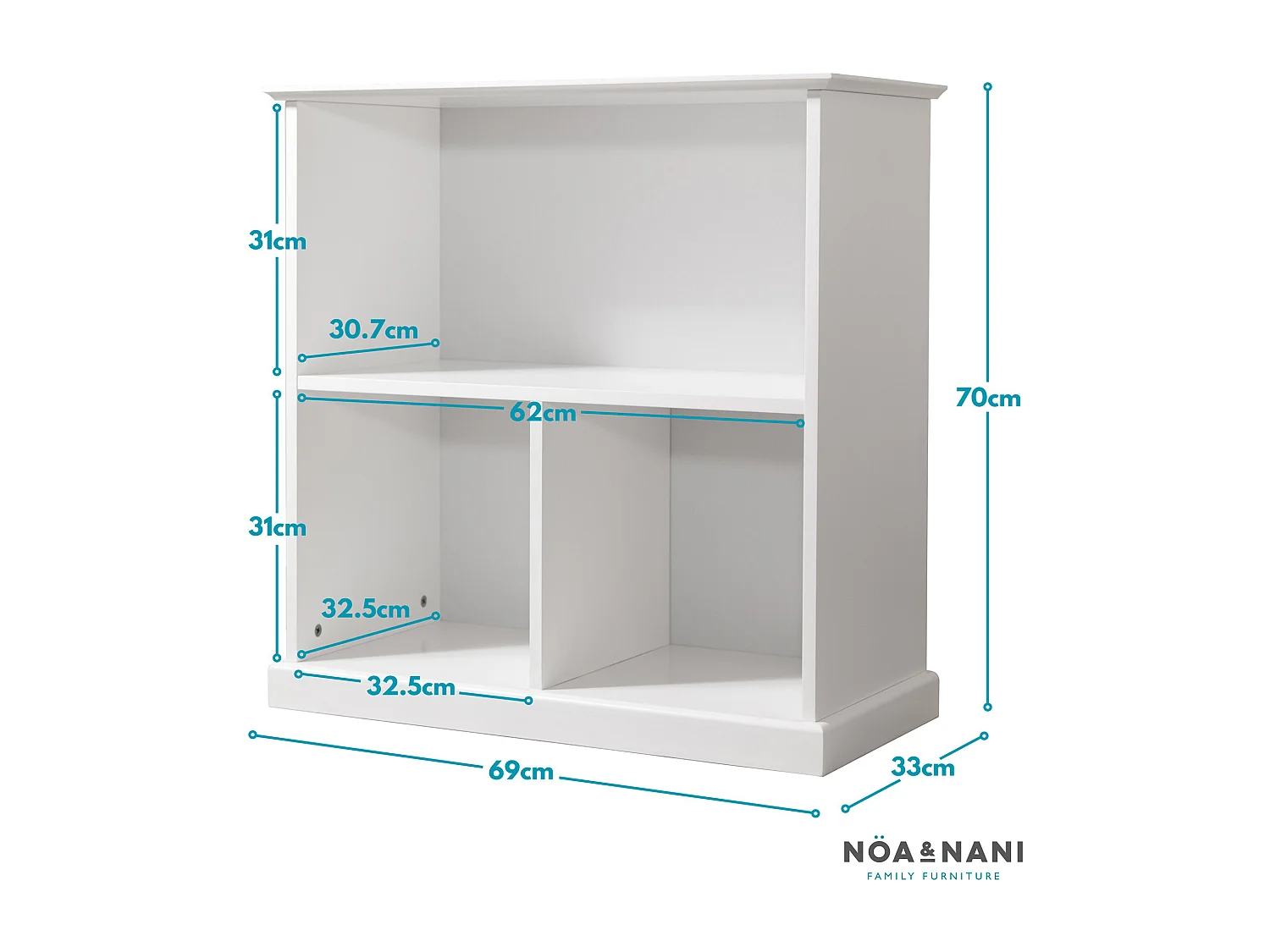 Noa & Nani Halmstad Small Cube Storage Unit in White