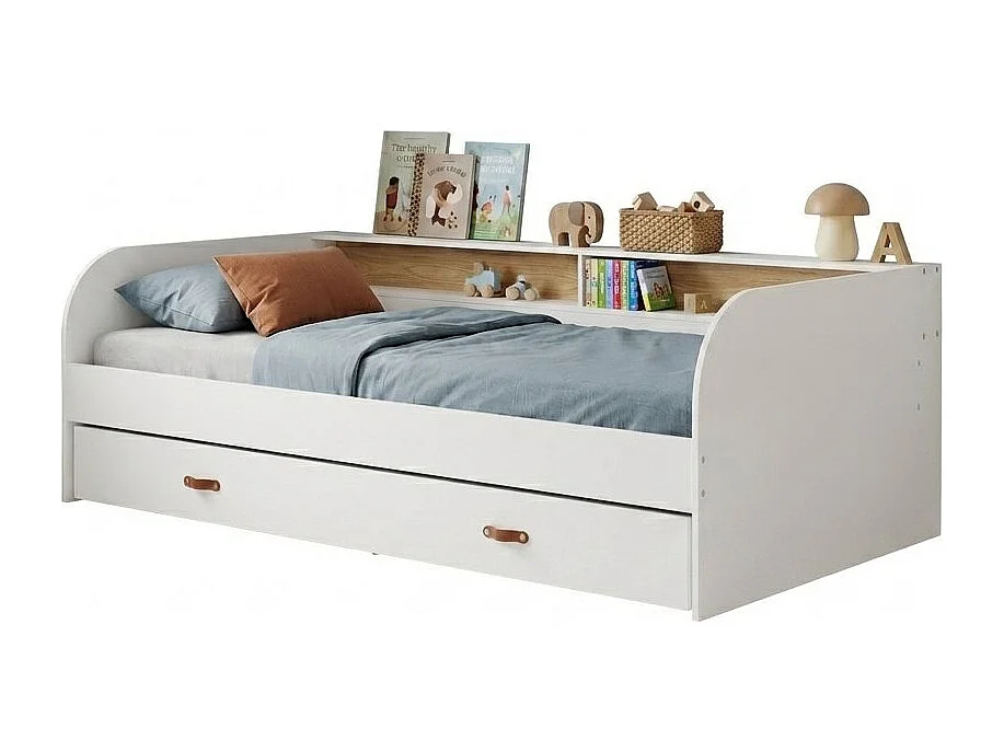 Noa & Nani Helene Day Bed with Pull-Out Trundle in White & Pine