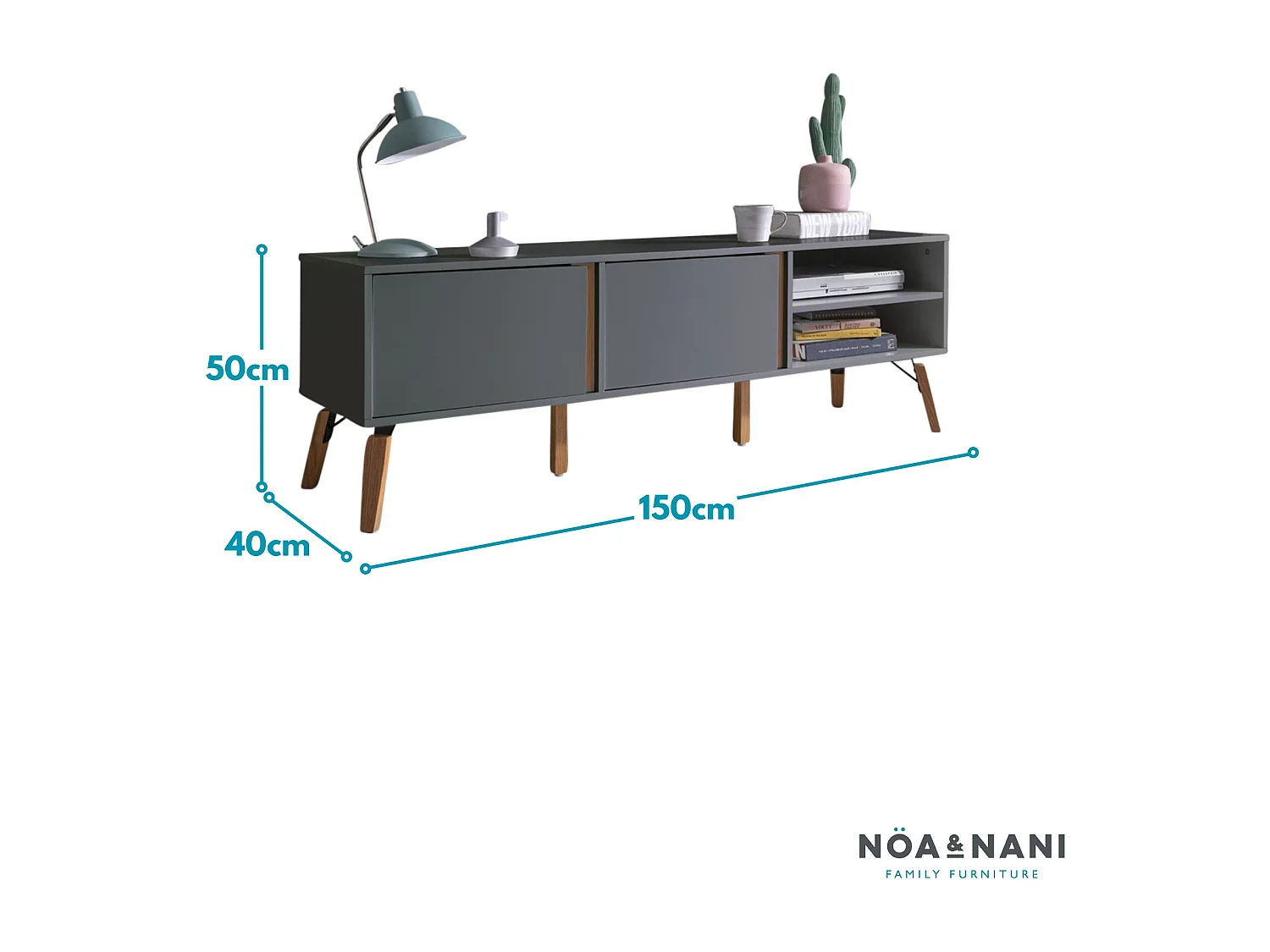 Noa & Nani Otto TV Unit in Grey