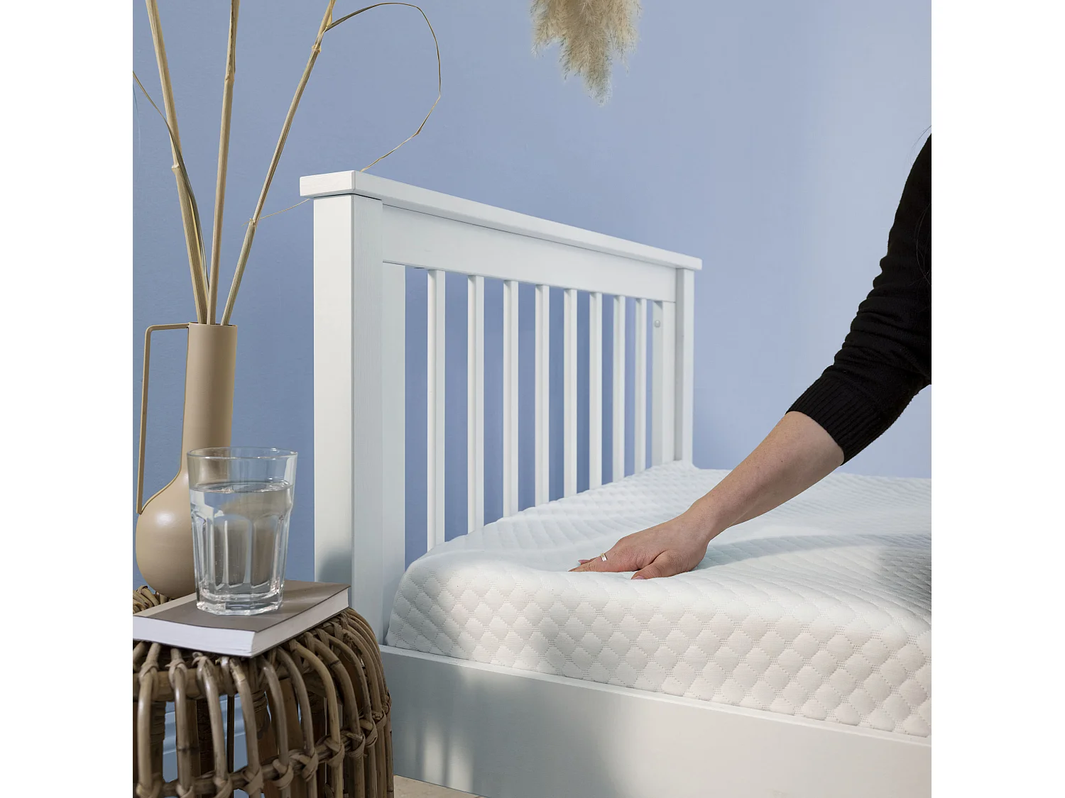 Noa & Nani Jimi Single Mattress Thin Lightweight Hypoallergenic Eco Foam for Trundles & Bunks