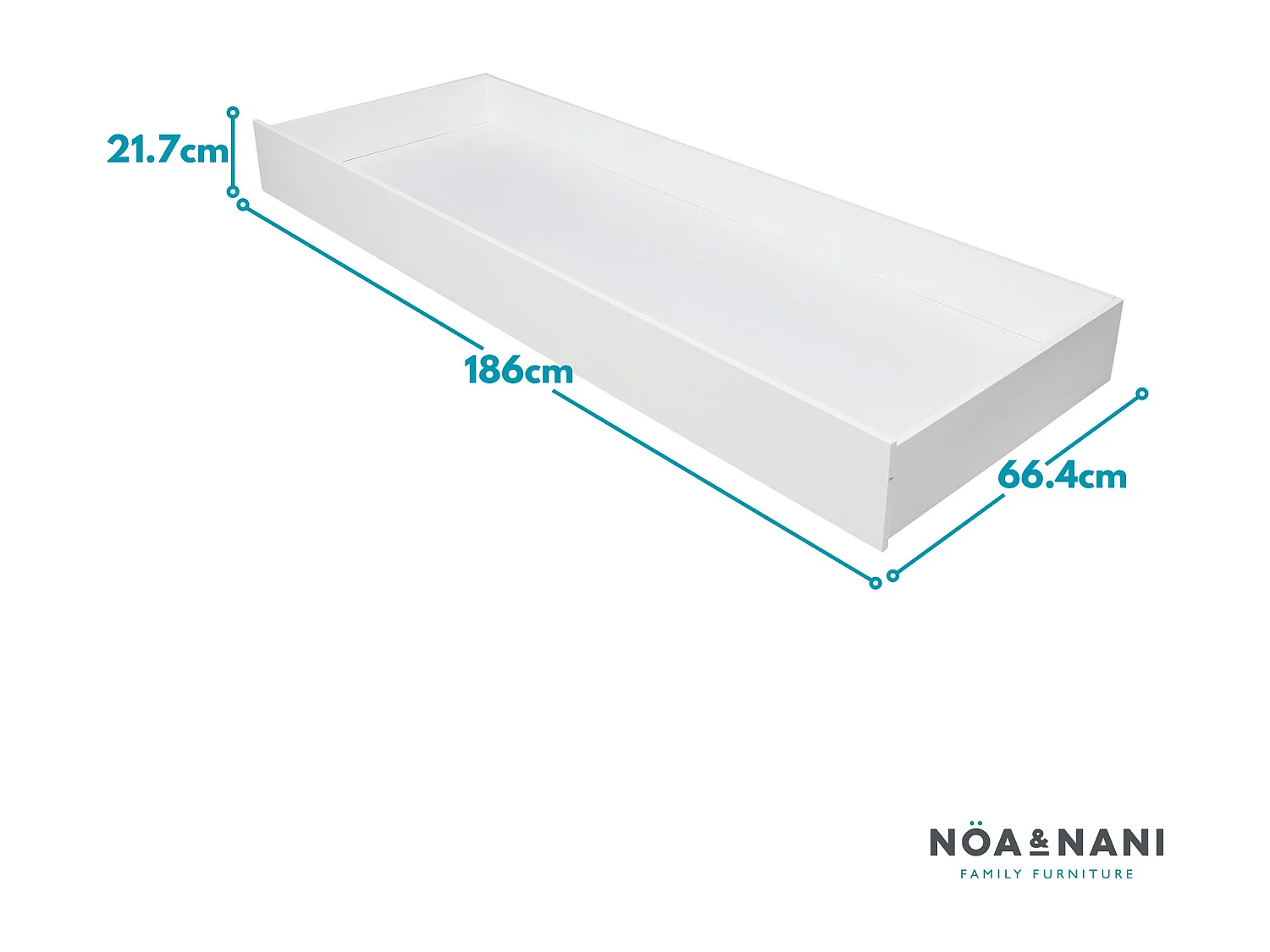 Noa & Nani Hanna Triple Bunk Bed with Flo Pull Out Trundle in White