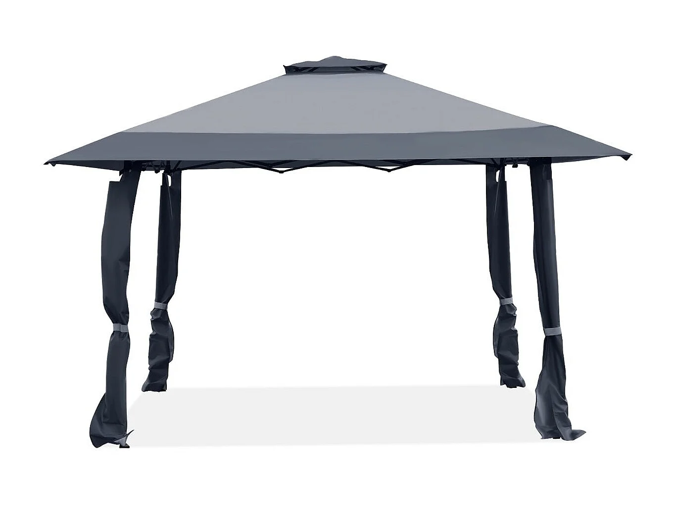 Grand pavillon de jardin à hauteur réglable Tente de jardin 4 x 4 m