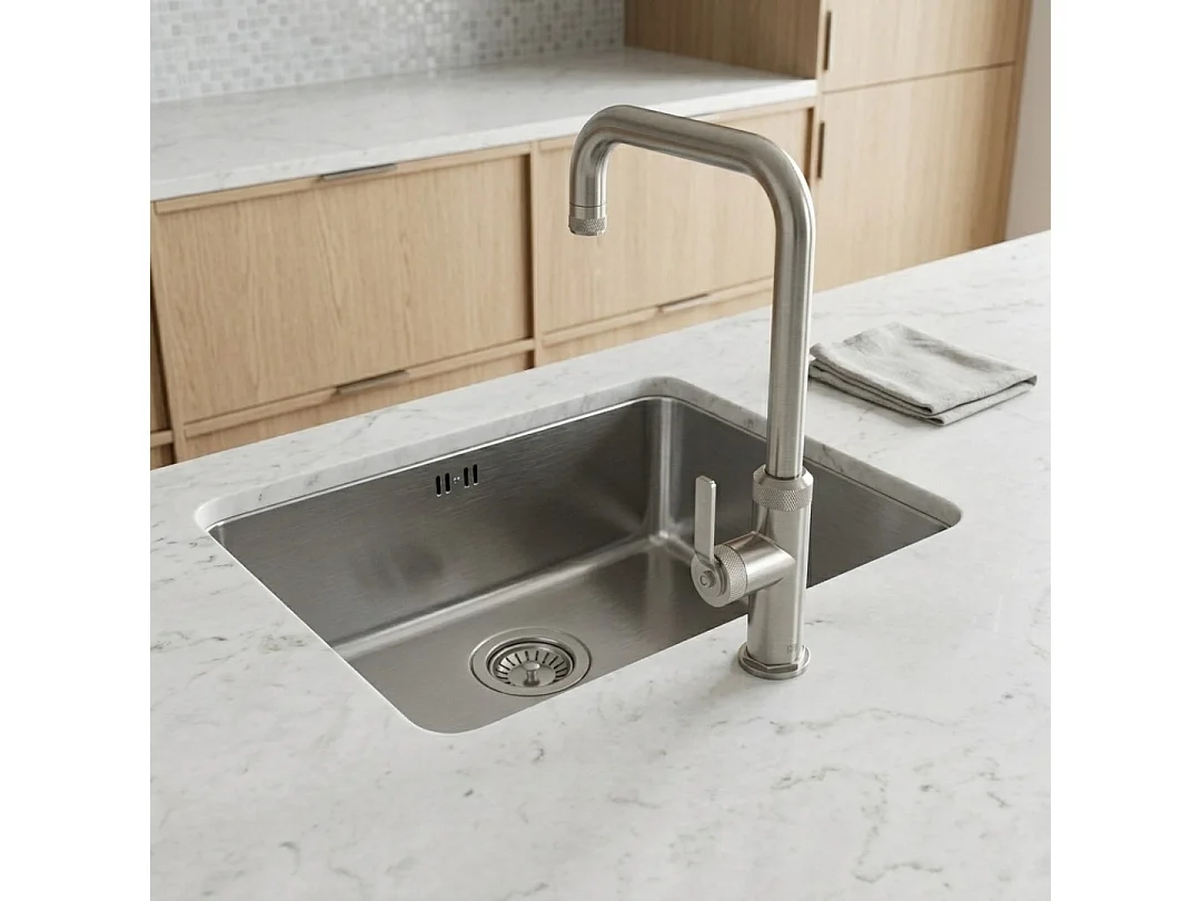 Inoxa évier 1 cuve seule 54x44 en inox - Essebagno