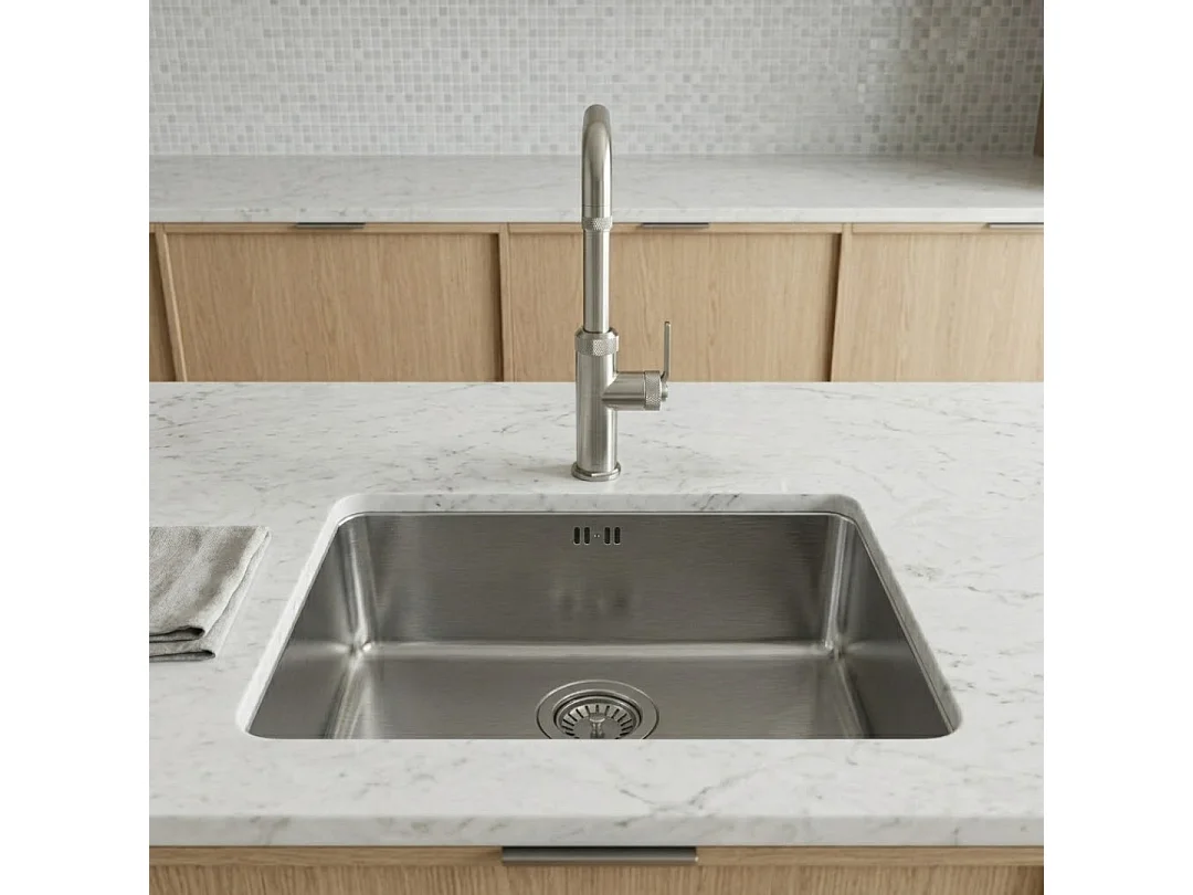Inoxa évier 1 cuve seule 54x44 en inox - Essebagno