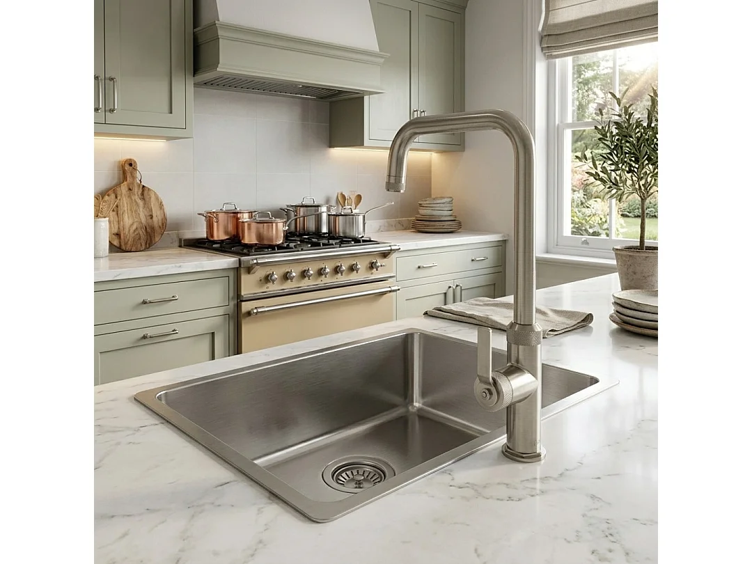 Inoxa évier 1 cuve seule 54x44 en inox - Essebagno