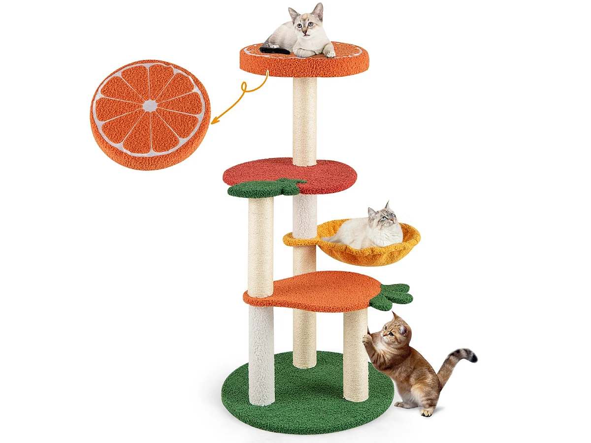 Krattebræt med frugtmotiv til katten Soveplads til katte
