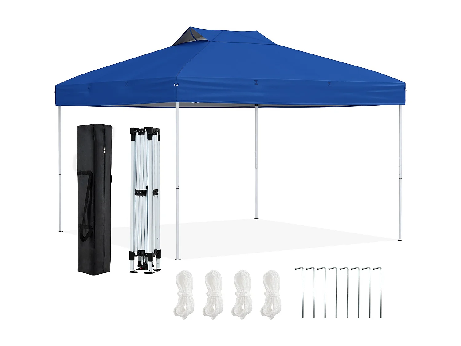 Tonnelle de Jardin Pop-up 295x295CM Tente Réception Pliant avec Verrouillage Central à Un Clic Sac de Transport Portable Bleu