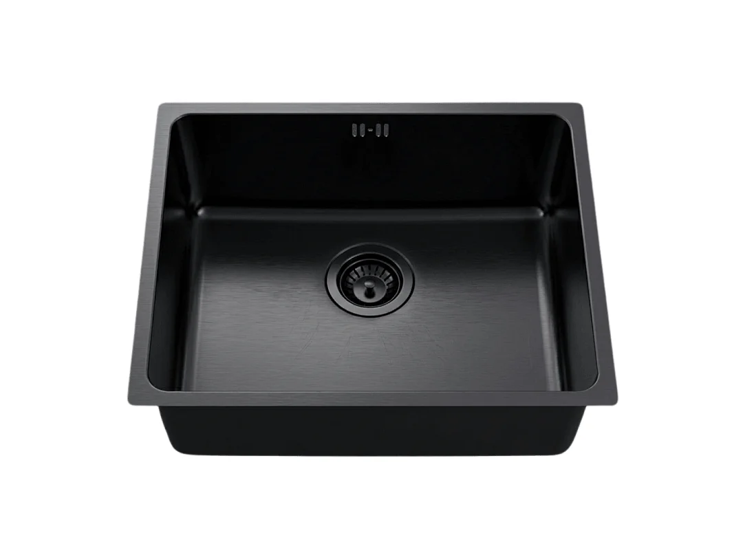 Inoxa lavello 1 vasca 54x44 in acciaio inox nero Essebagno