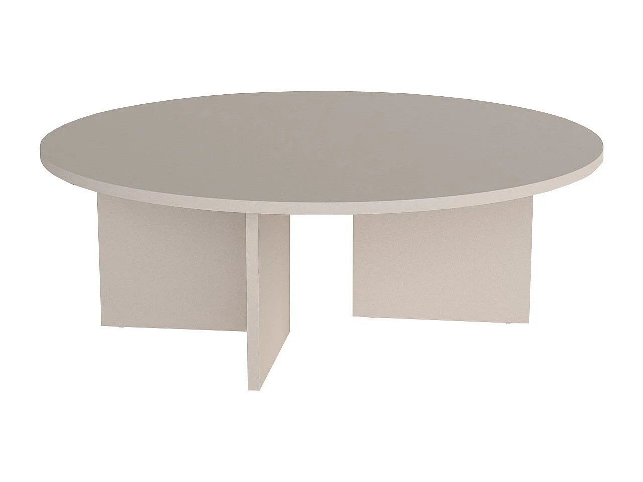 Table basse ronde - Beige - TOPANIA