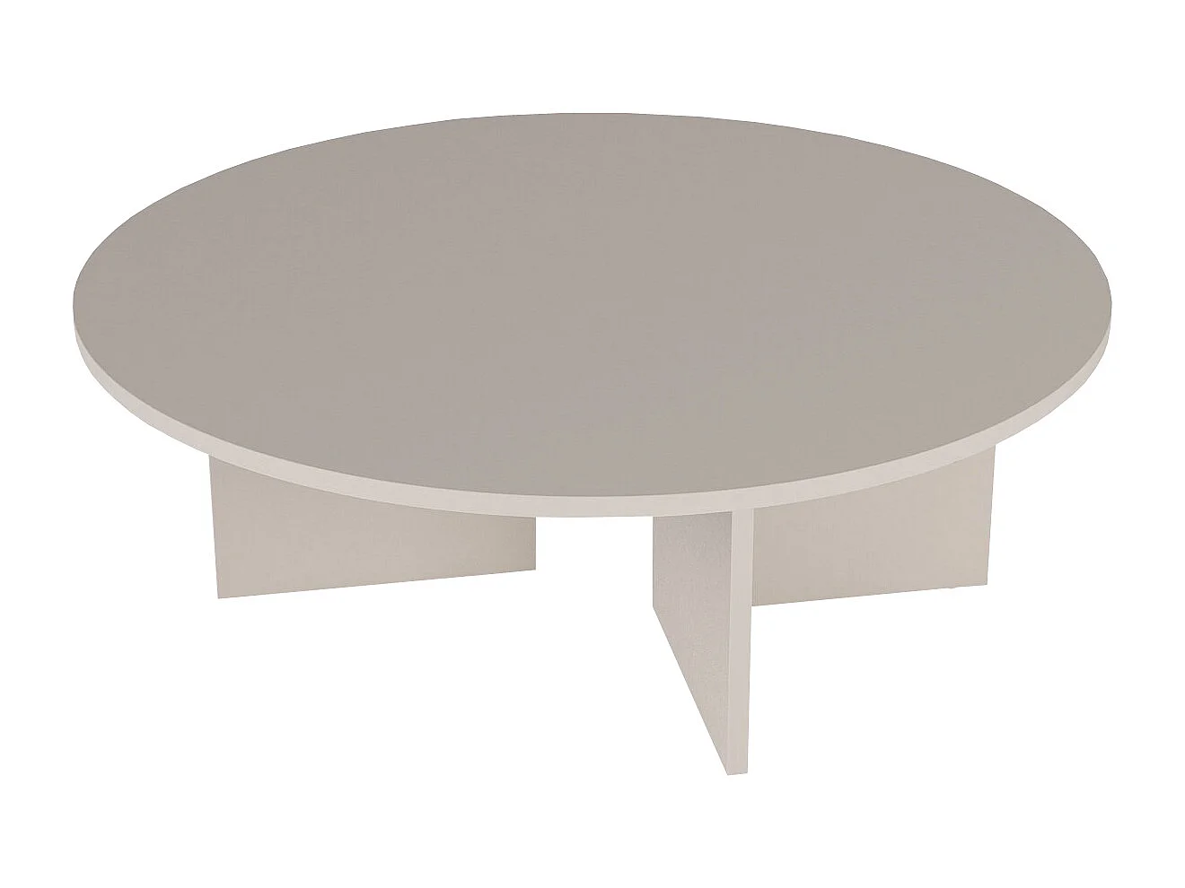 Table basse ronde - Beige - TOPANIA