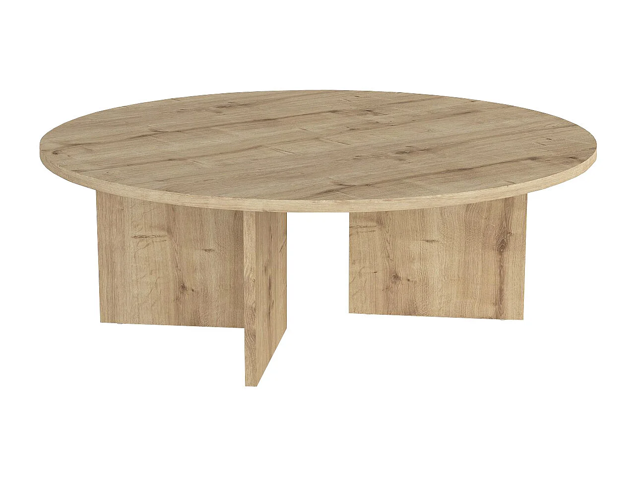 Table basse ronde - Naturel clair - TOPANIA